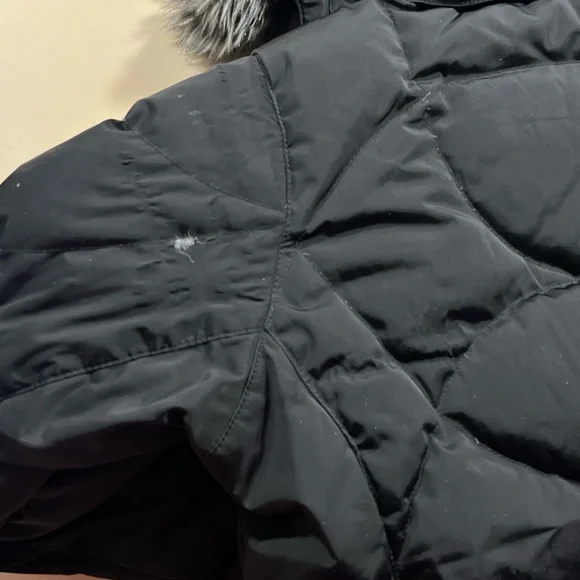 The North Face Black Puffer Jacket with Fur Hood